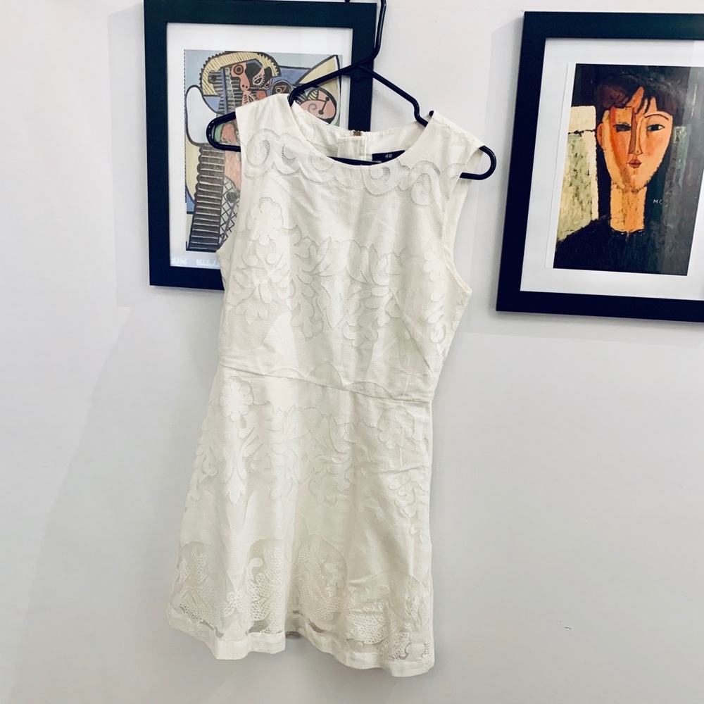 White summer cotton dress